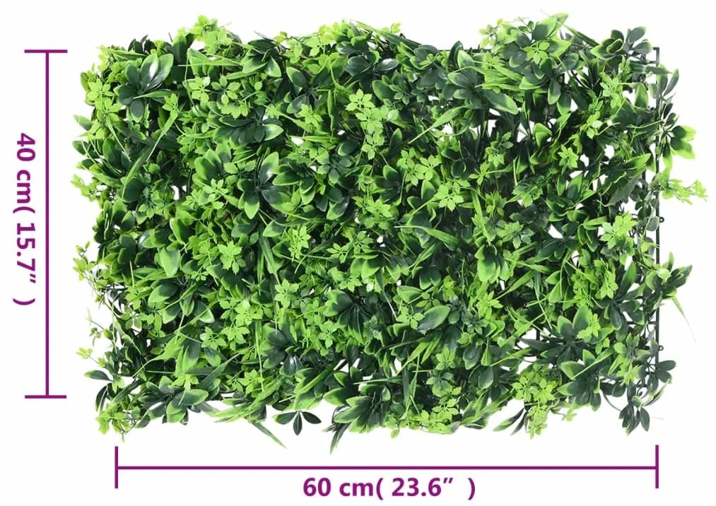 Vedação de folhas artificiais 24 pcs 40x60 cm verde