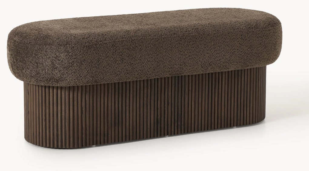Banco em teddy-bouclé com arrumação Nala