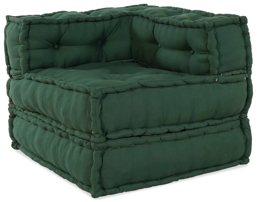 vidaXL Sofá Modular 2 pcs Verde 140 x 70 x 56 cm tecido