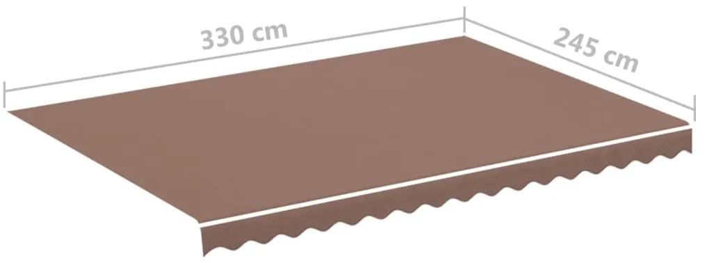Tecido de substituição para toldo 3,5x2,5 m castanho