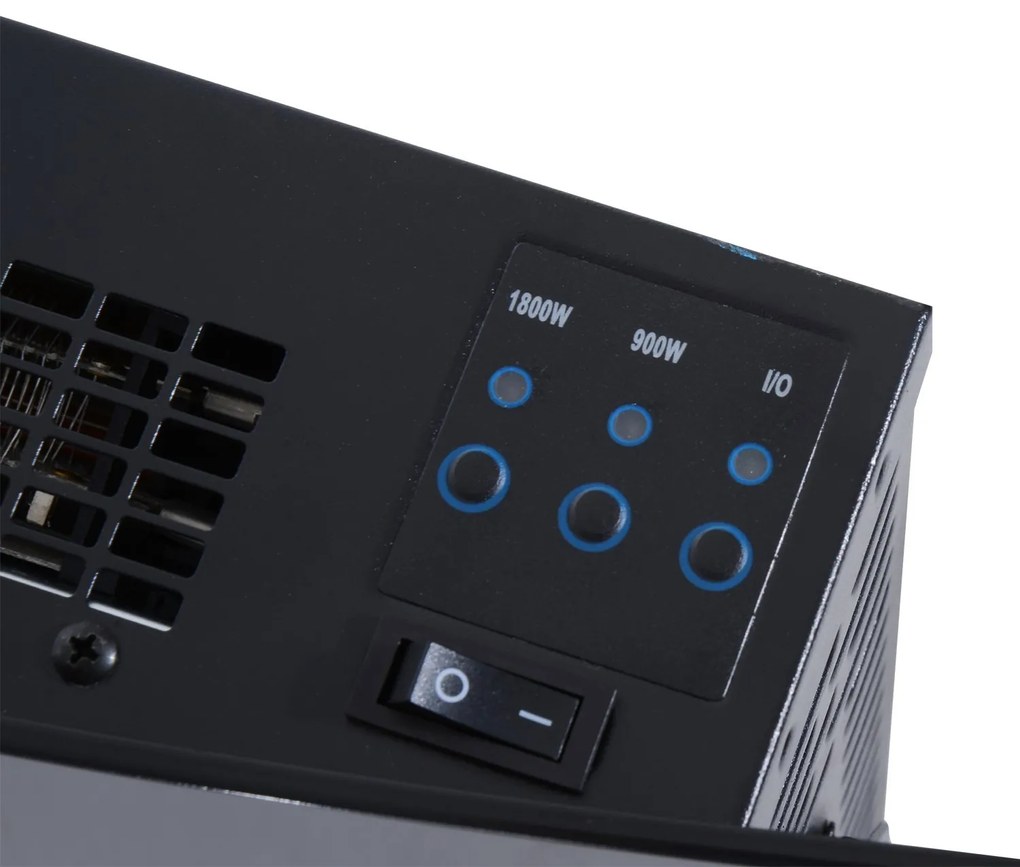 HomCom® Lareira Eléctrica tipo Aquecedor de parede 900W/1800W – 65x11.4x52cm