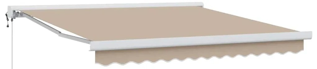 Toldo Retrátil Automático Bege 350x250 cm