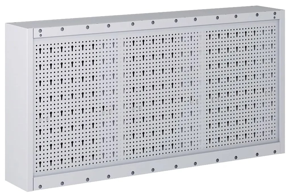 Armário ferramentas parede industrial metal cinzento e preto