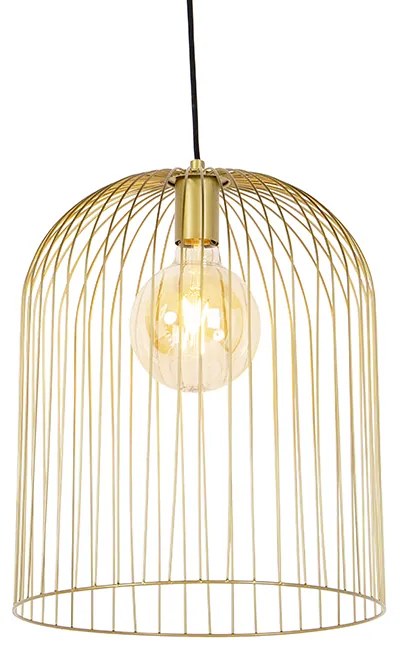 Candeeiro de suspensão design dourado - Wire Knock