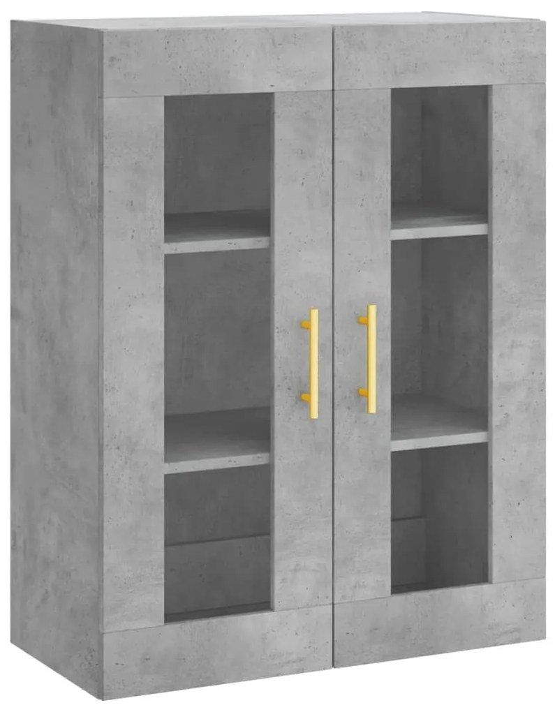 Móveis de parede 2 pcs derivados de madeira cinzento cimento