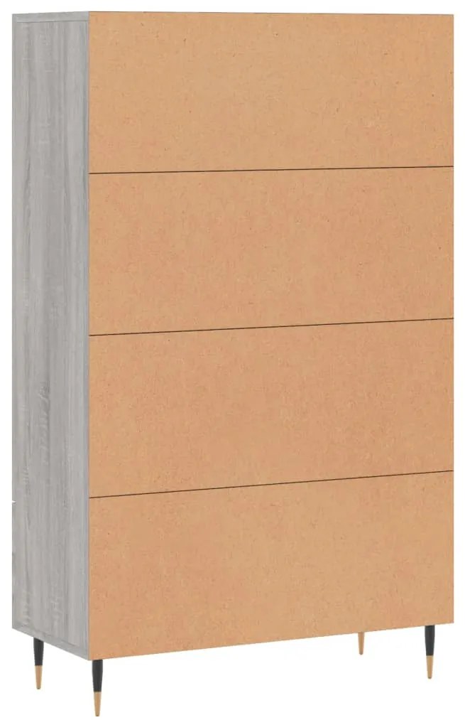 Armário alto derivados de madeira 69,5x31x115cm cinza sonoma