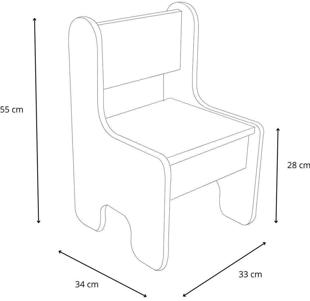 Conjunto de mesa e cadeira para crianças - Branco