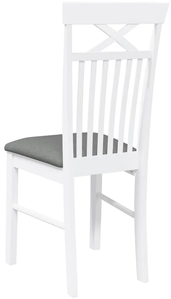 Cadeiras de jantar com almofadões 2 pcs madeira maciça branco