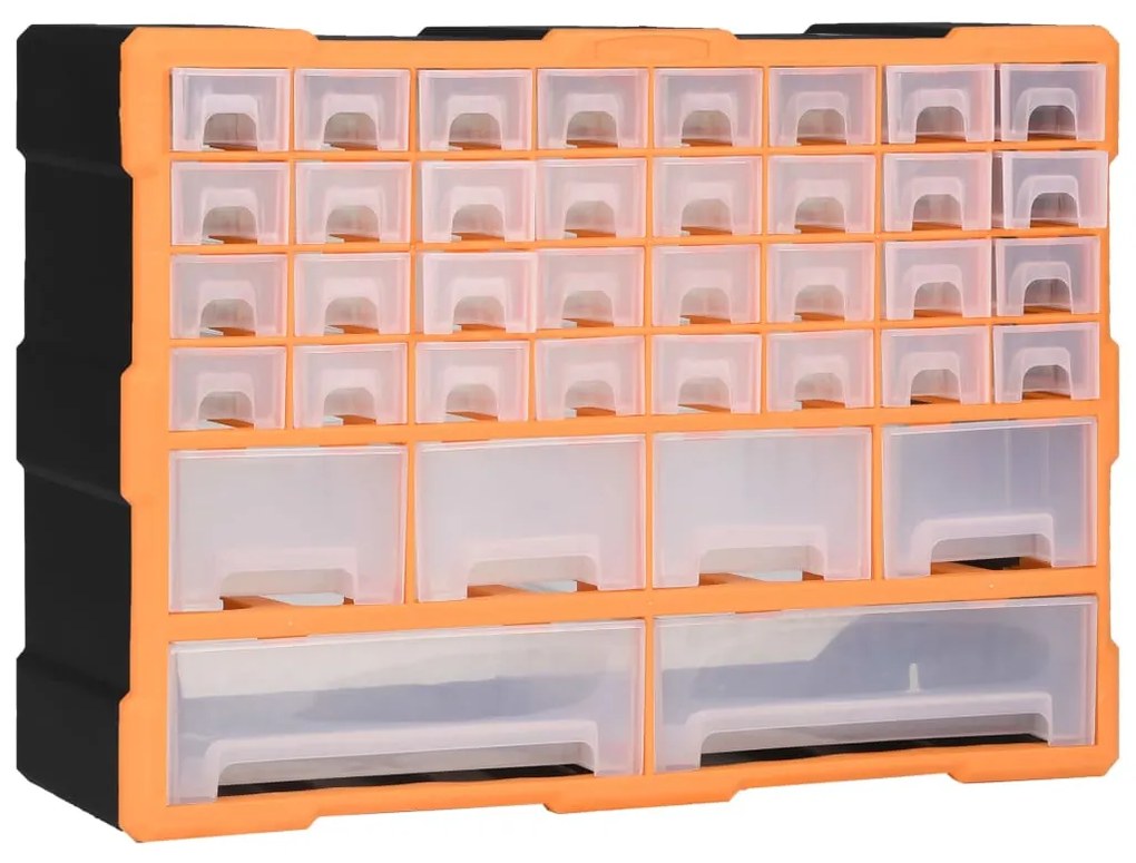 147577 vidaXL Caixa organizadora com 40 gavetas 52x16x37,5 cm