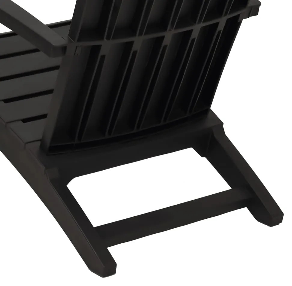 Cadeira de jardim Adirondack polipropileno preto