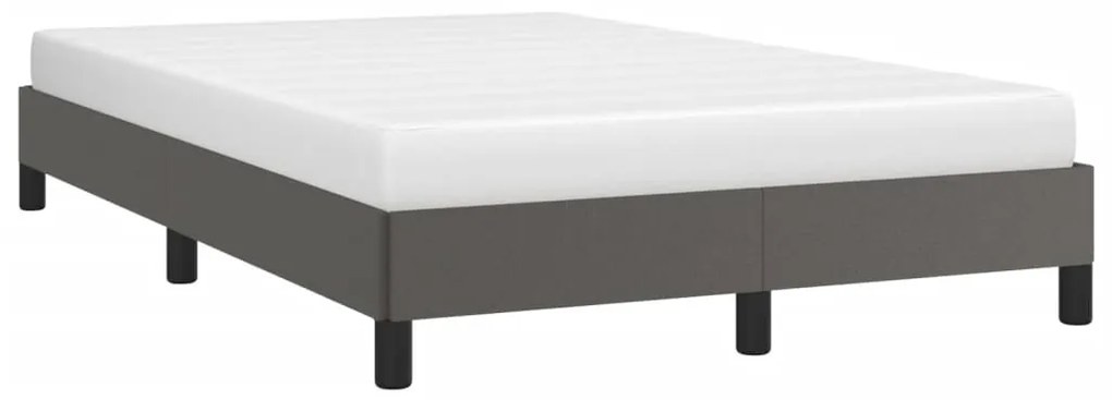 Estrutura de cama sem colchão 120x190cm couro do falso cinzento