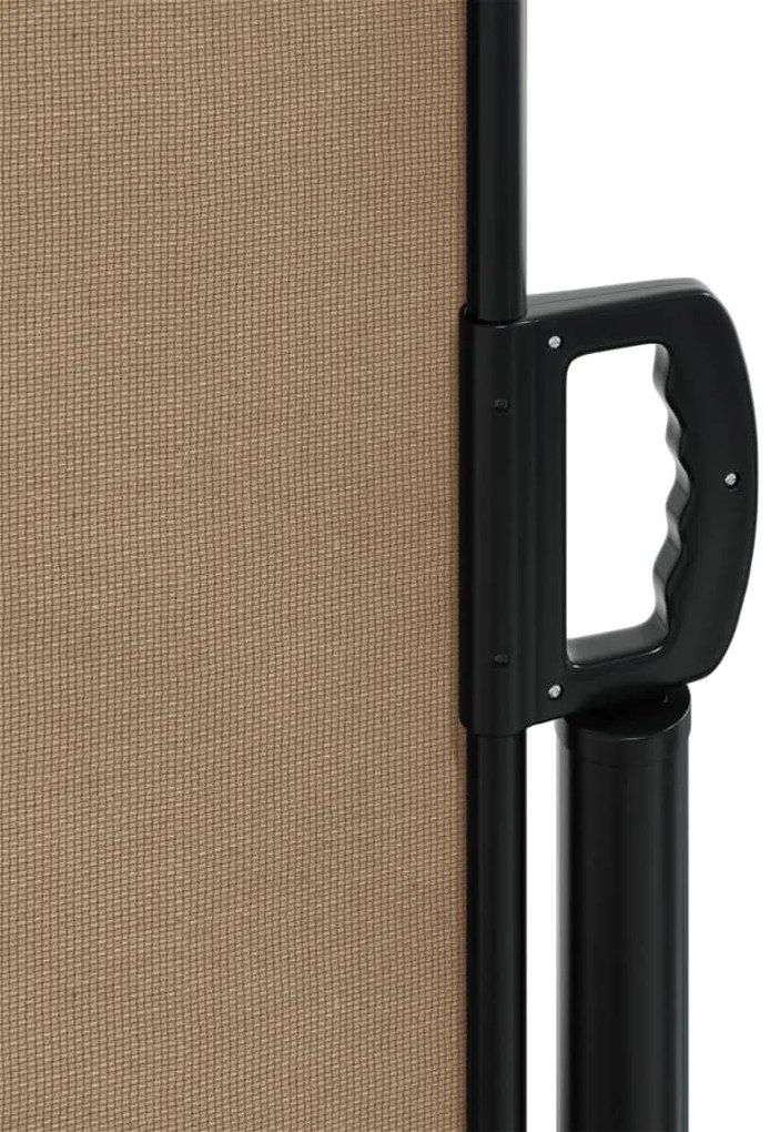 Toldo lateral retrátil 220x1000 cm cinzento-acastanhado