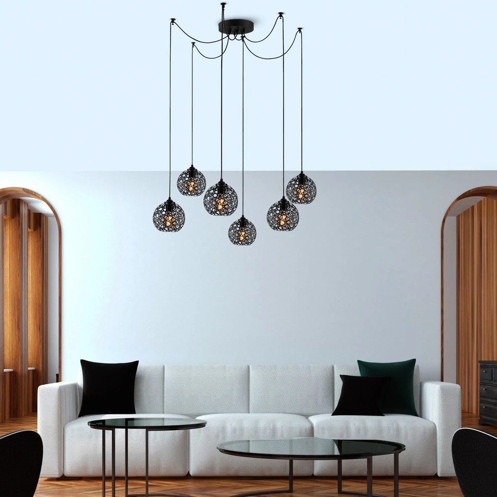 Candeeiro de Teto Fellini – Preto – 137 x 137 cm