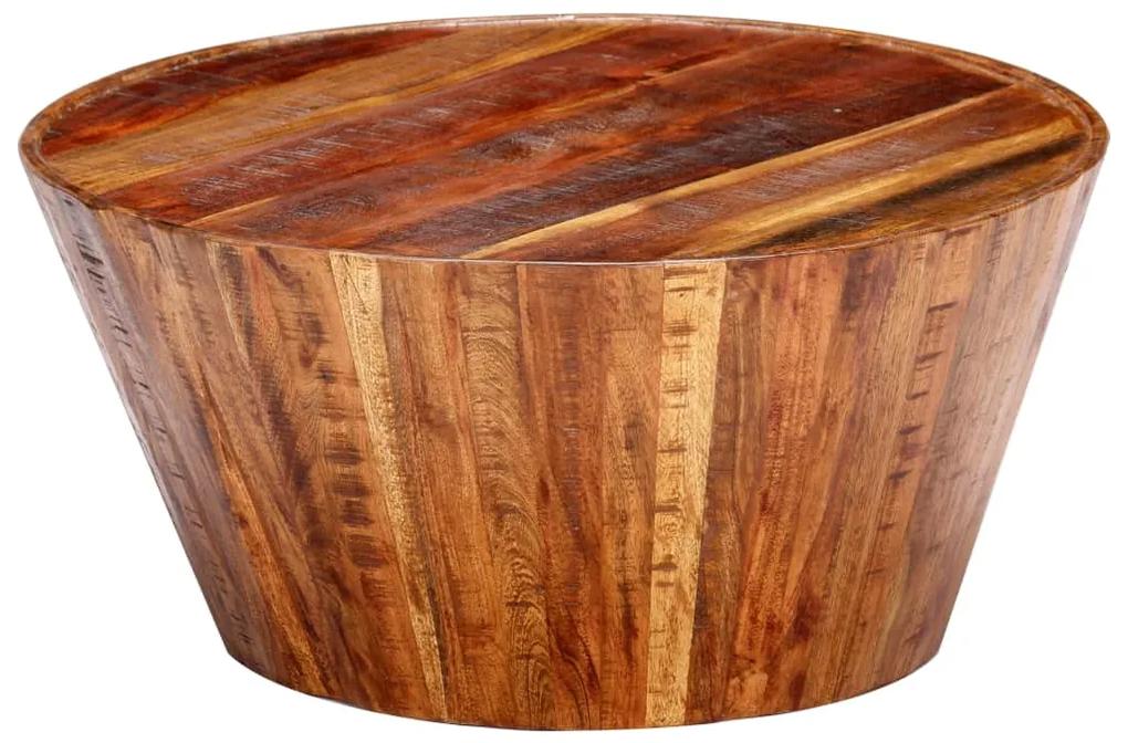 Mesa de centro 65x65x33 cm madeira de mangueira áspera maciça