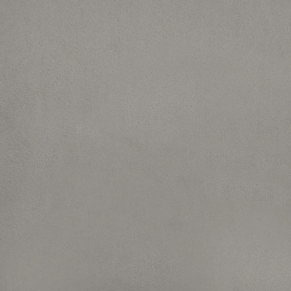 Cabeceira de cama c/ abas veludo 183x23x78/88 cm cinzento-claro