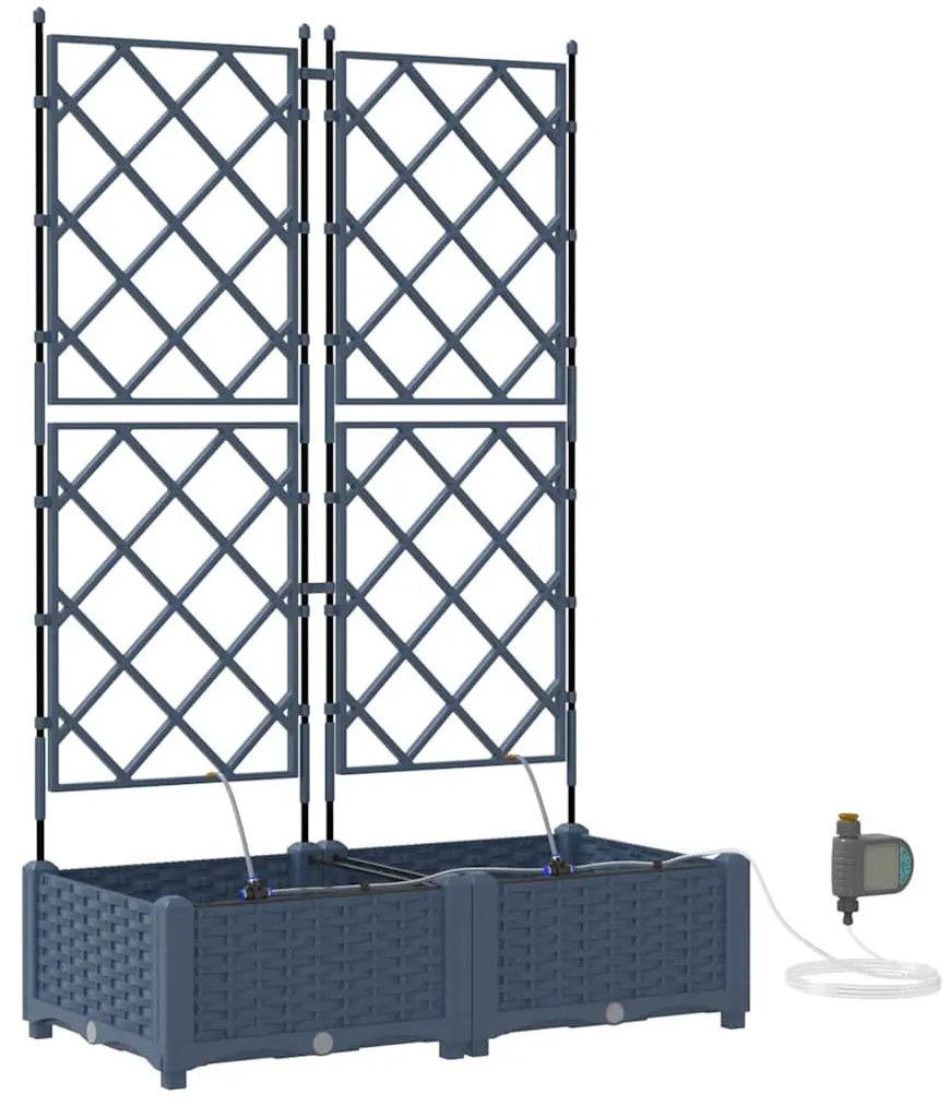 Jardineiras de Jardim 1 pc Cinzeto 80 x 40 x 126 cm Plástico