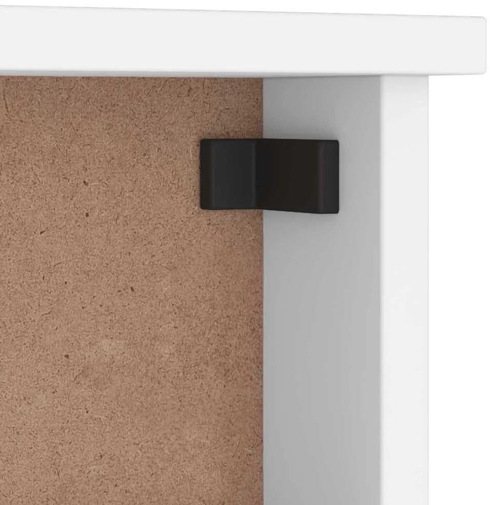 Cabide de parede Branco 45x12x35 cm Pinho de madeira maciça
