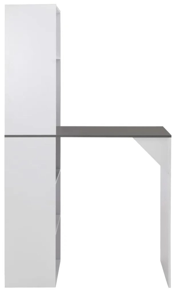 Mesa de bar com armário 115x59x200 cm branco