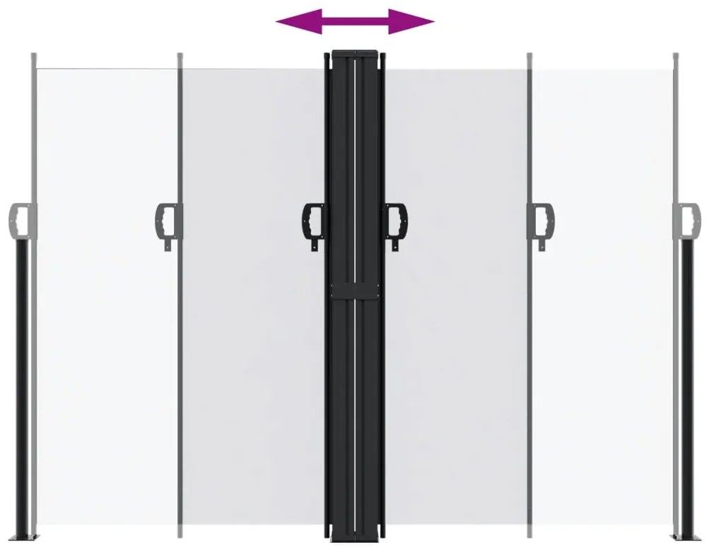Toldo lateral retrátil 180x600 cm branco