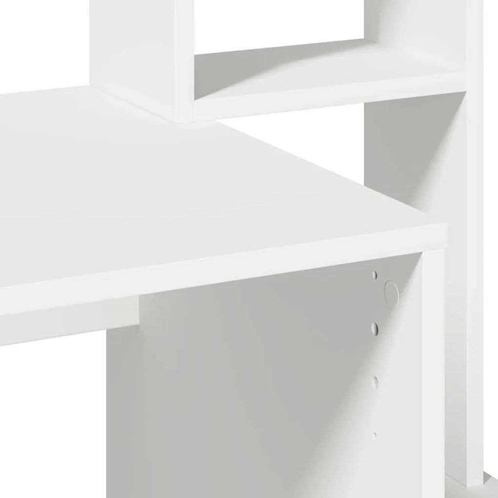 Secretária c/ prateleiras 100x45x140cm derivados madeira branco