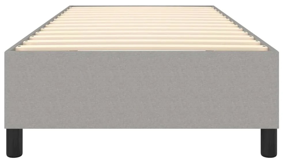 Estrutura de cama sem colchão 90x200 cm tecido cinzento-claro