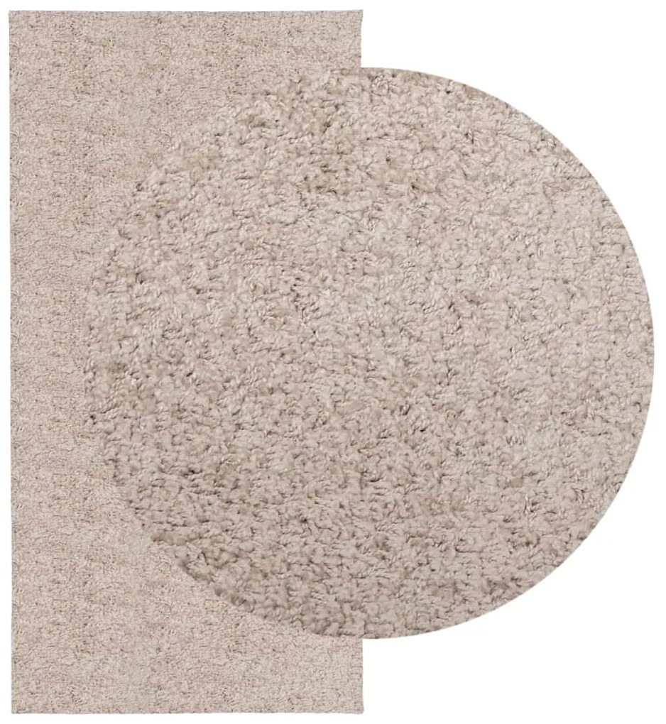 Tapete shaggy de pelo alto PAMPLONA 100x200 cm bege