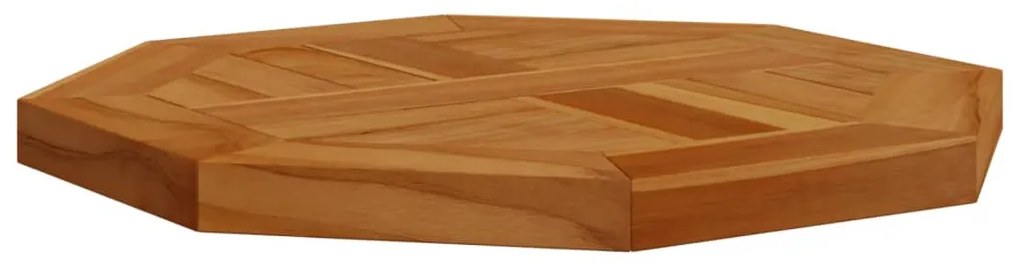Tampo de mesa octogonal 40x40x2,5 cm madeira de teca maciça