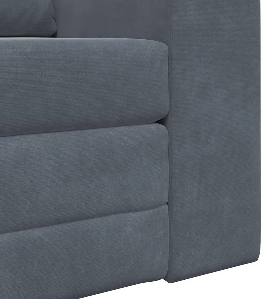 Sofá-Cama 2-em-1 Cinza Escuro 98x71x83 cm Veludo