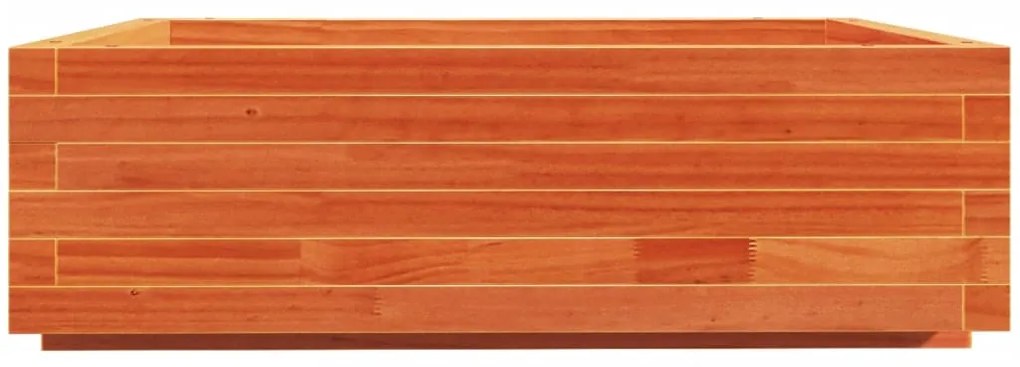Vaso/floreira de jardim 80x80x26,5 cm pinho maciço castanho-mel