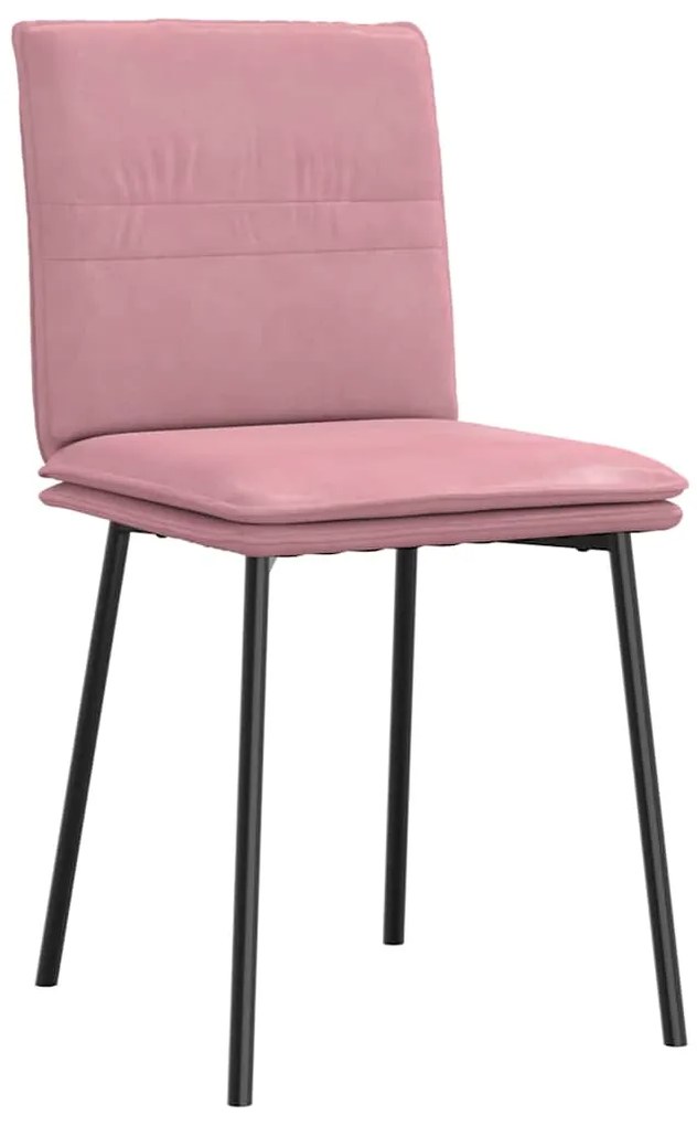 Cadeiras de jantar 2 pcs veludo rosa