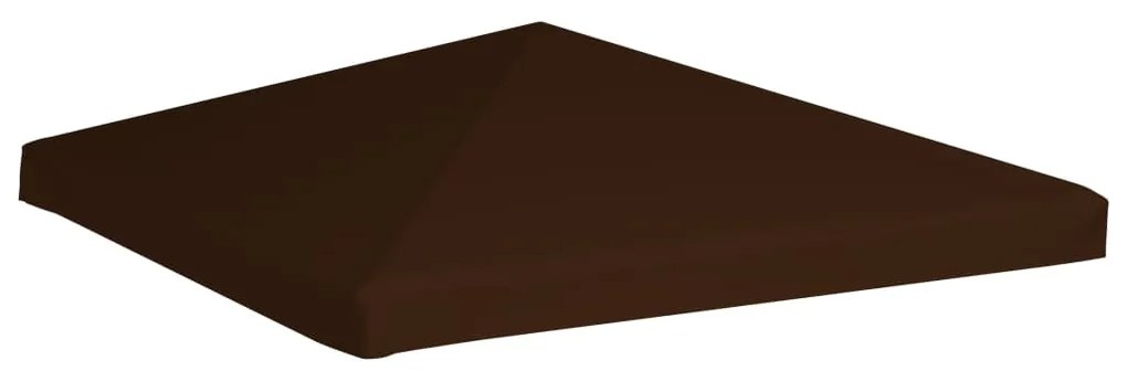 Cobertura de gazebo 310 g/m² 3x3 m castanho