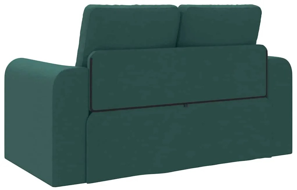 Sofá-Camas 2 em 1 Verde Escuro 148x71x83 cm Tecido