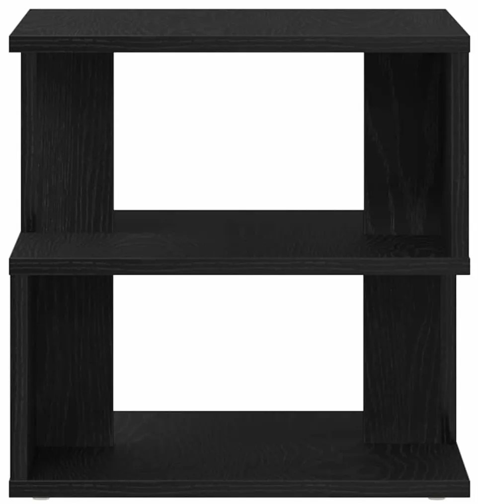 Mesa de Apoio vidaXL Preta em Carvalho 40x40x40 cm de Madeira de Engen