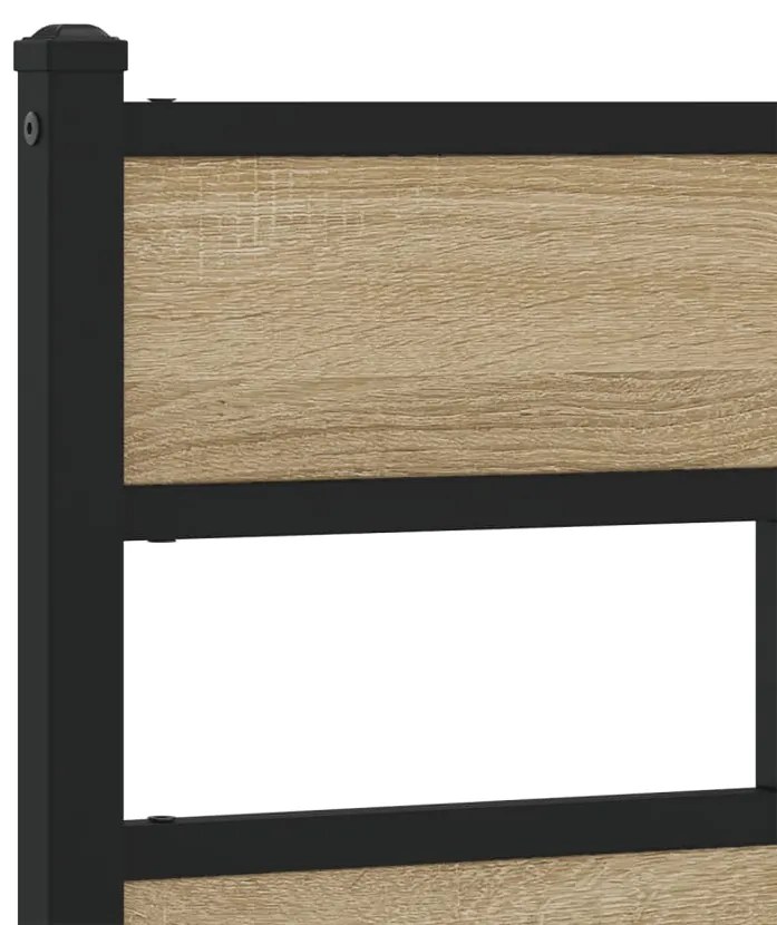 Cabeceira de cama 120cm derivados madeira/ferro carvalho sonoma