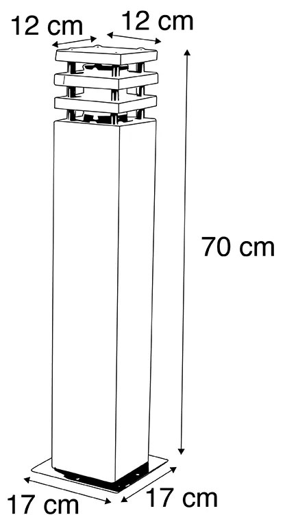 Candeeiro de pé moderno exterior em arenito de 70 cm - Mal-humorado