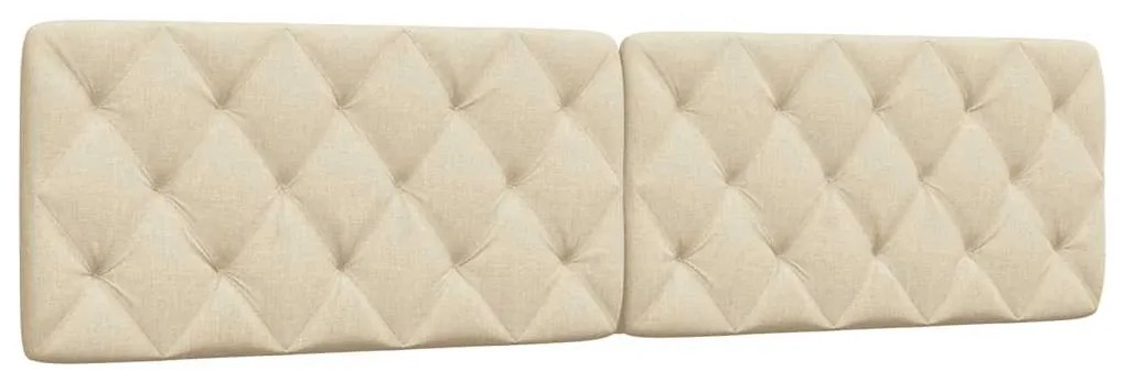 vidaXL Almofadão de cabeceira 200 cm tecido creme