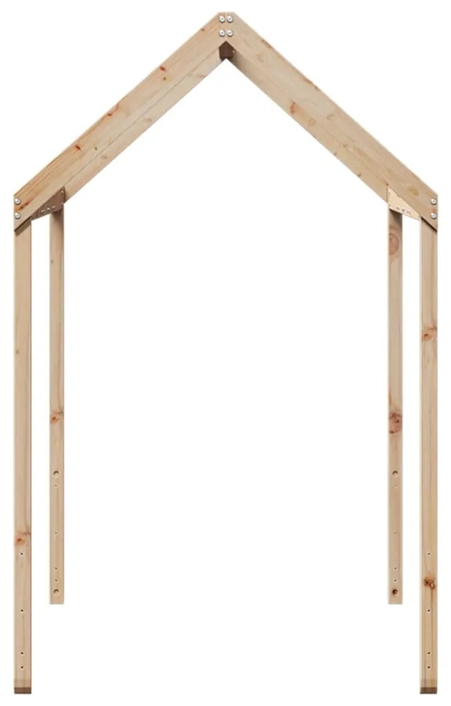 Telhado de cama infantil 217x85,5x154 cm madeira pinho maciça