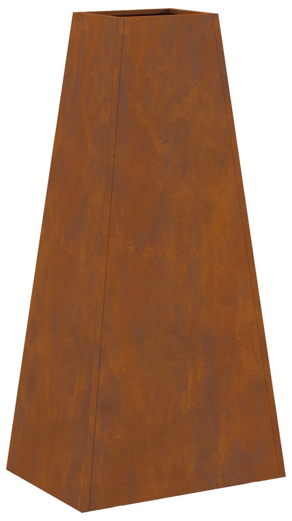 Fogueira vidaXL 50x35x100 cm Aço Envelhecido