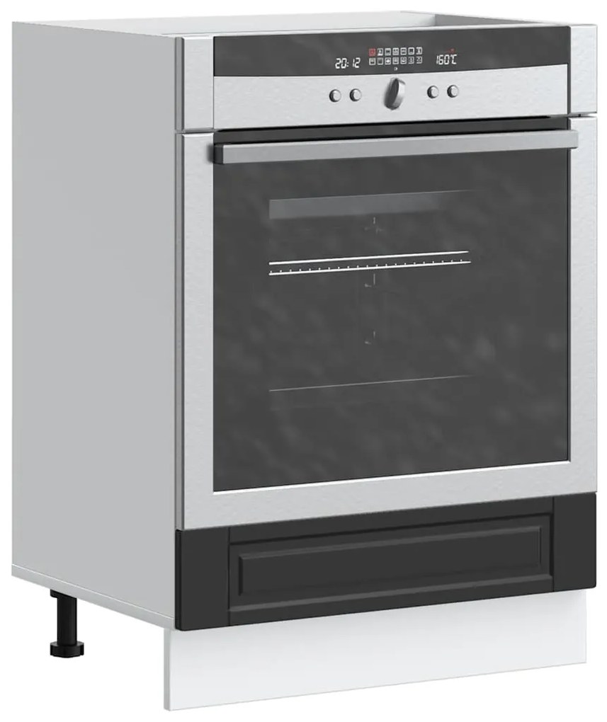 vidaXL Armário forno Porto derivados de madeira preto