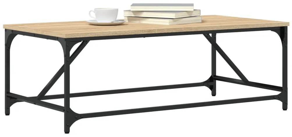 Mesa de centro 100x50x35 cm derivados madeira carvalho sonoma