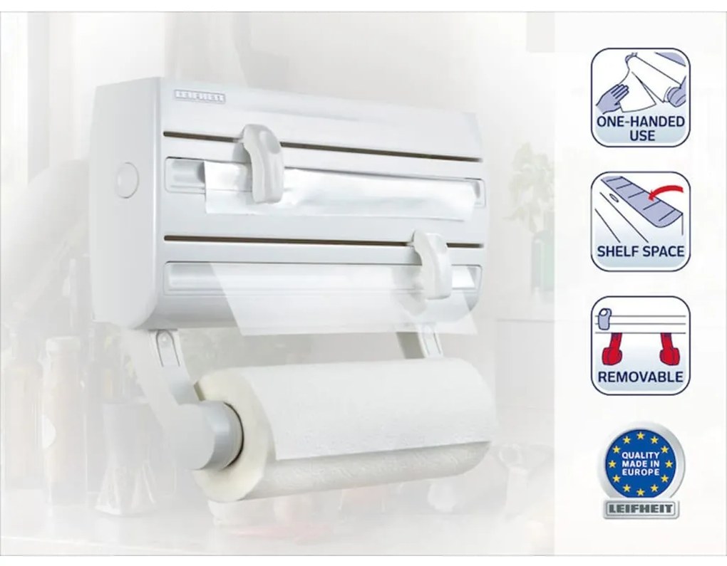 415690 Leifheit Suporte de parede para rolos de cozinha Parat F2 branco 25771