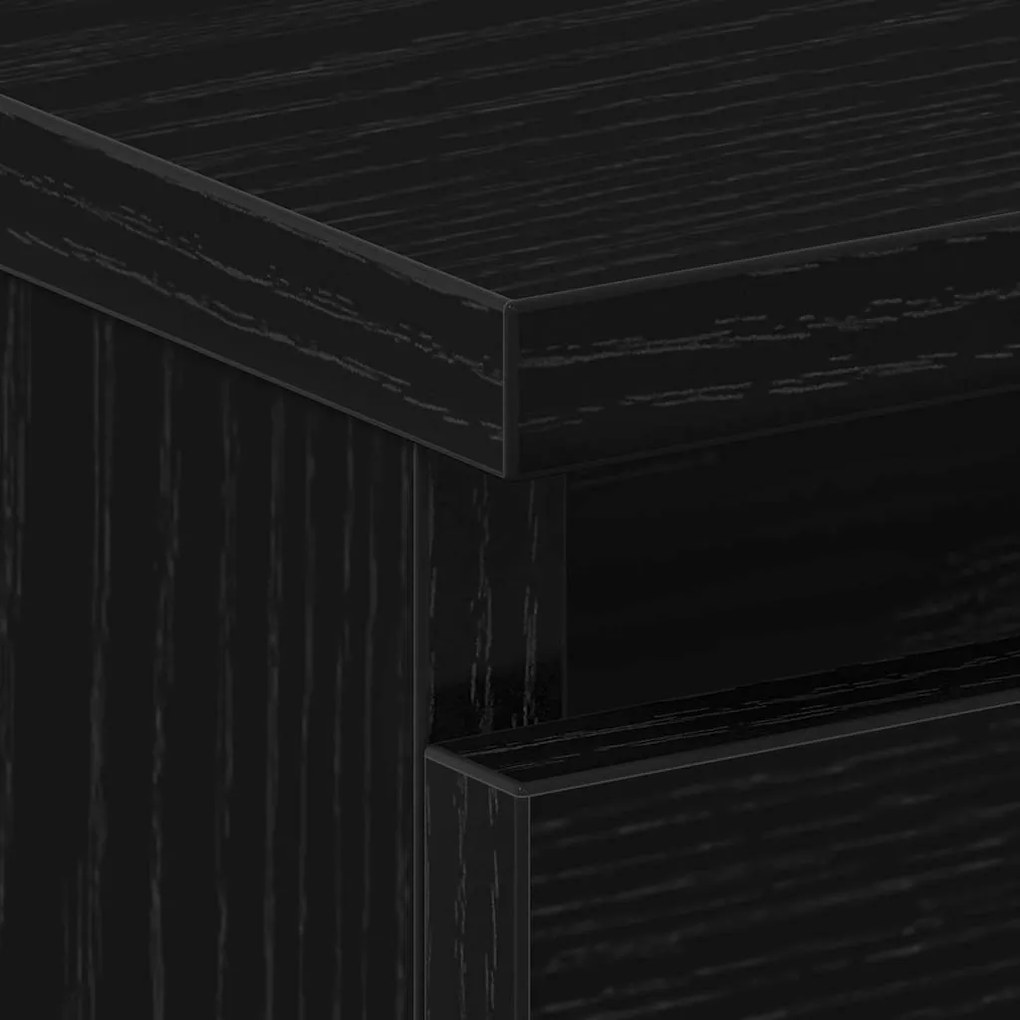 Criadouros de Canto 2 pcs Preto Carvalho 50x40x43,5 cm Madeira de Enge