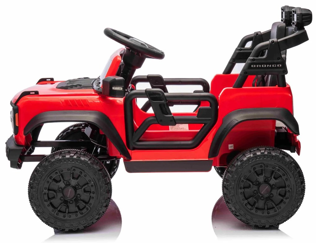 Carro elétrico para crianças 3 a 6 anos 12V Ford Bronco com tração traseira, licenciado (1 Lugar) bateria de lítio, leitor de MP3 com entrada USB, luz