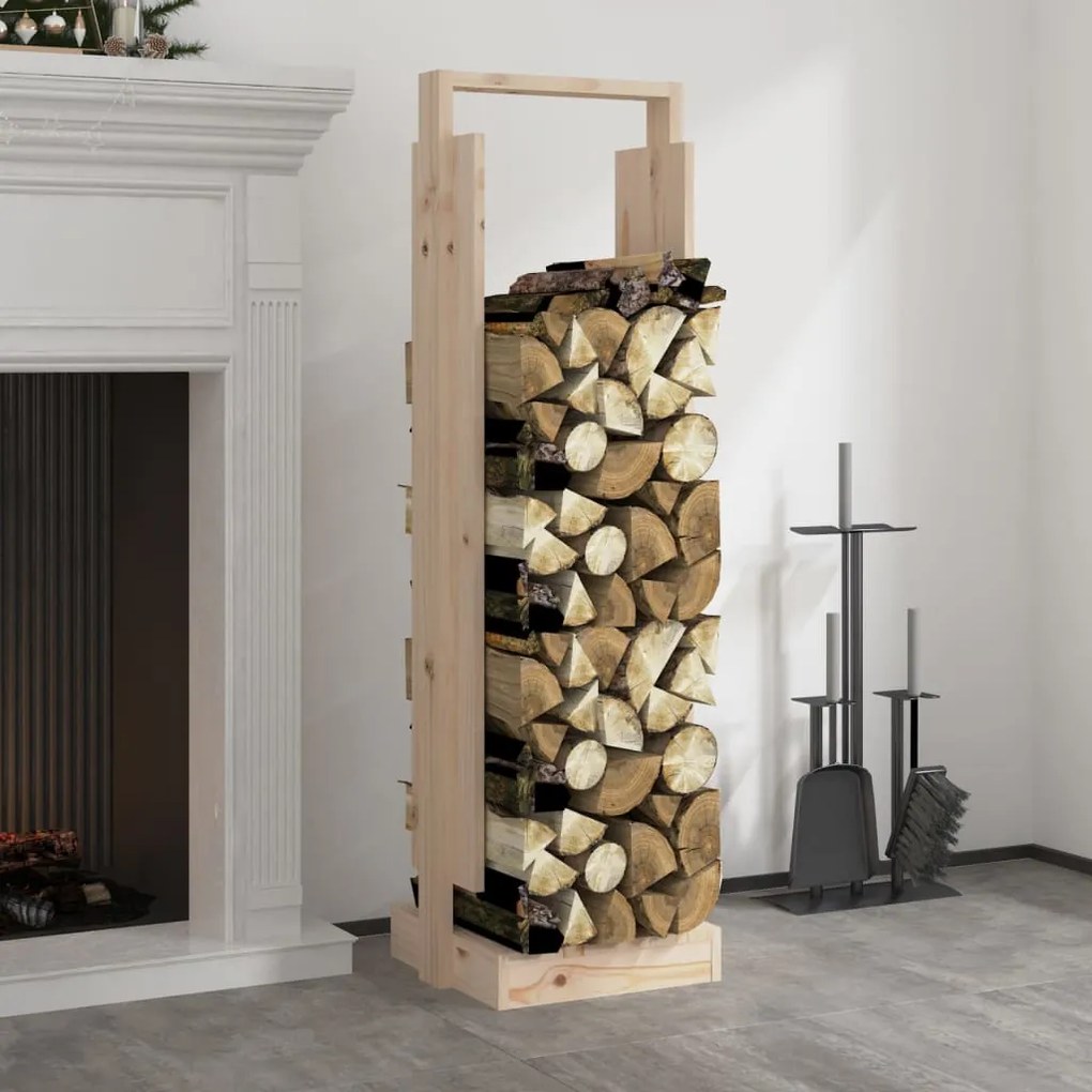 822621 vidaXL Suporte de lenha 33,5x30x110 cm pinho maciço
