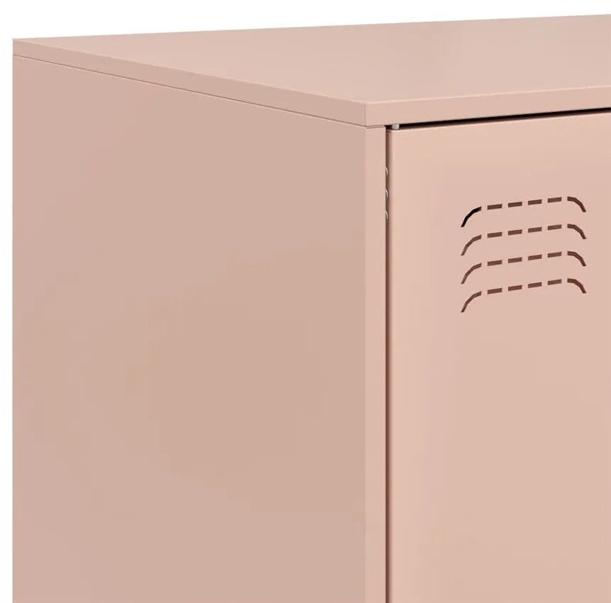 Aparador alto 67x39x95 cm aço rosa