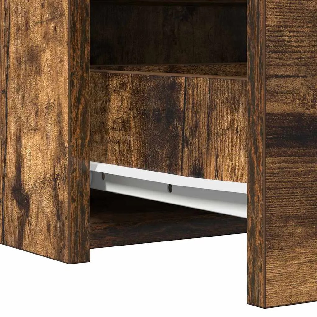 Mesa de Maquilhagem Suspensa Carvalho Fumado 100x40x70 cm