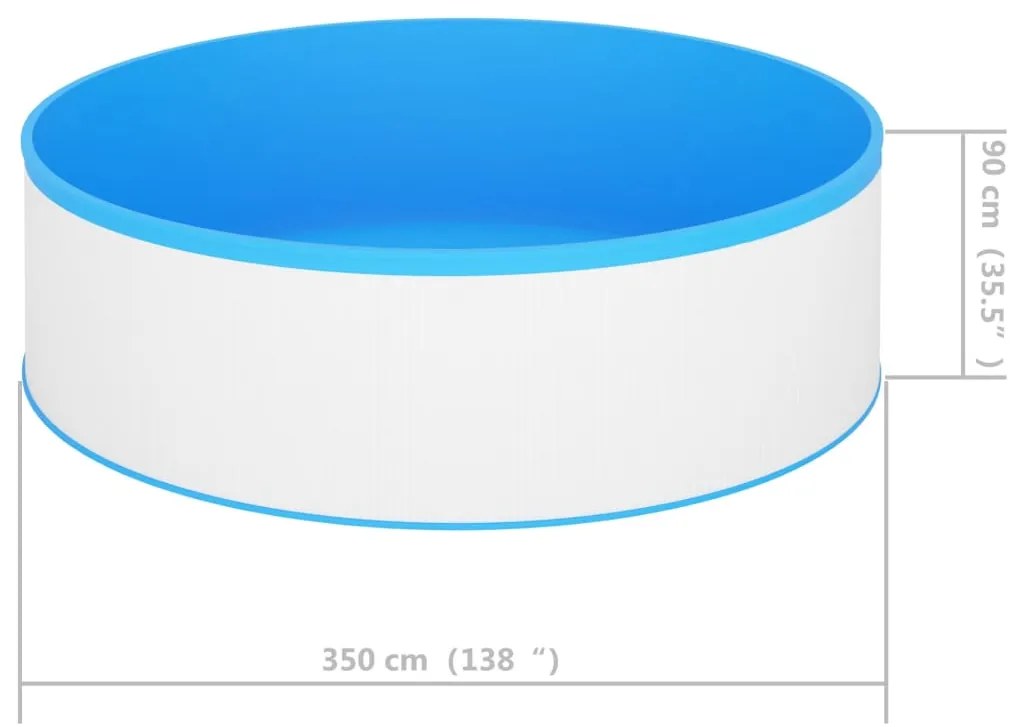 Piscina splasher 350x90 cm branco