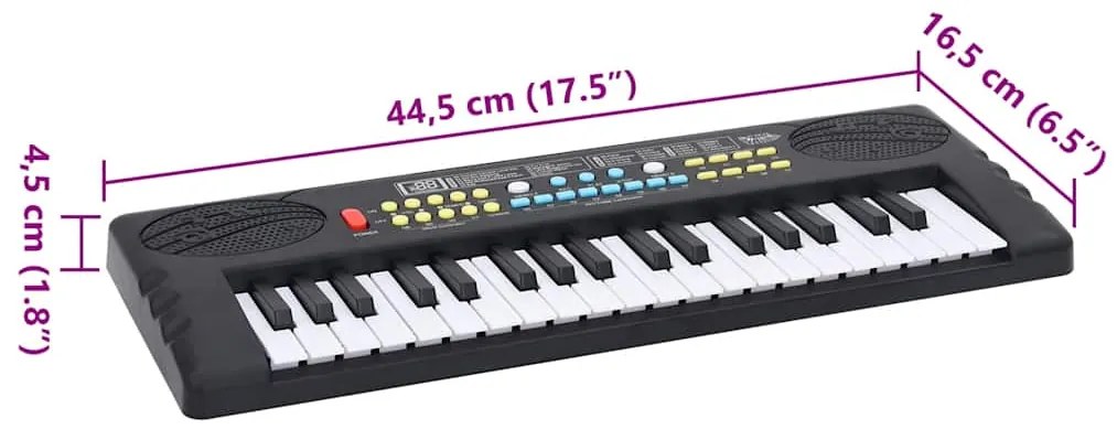 37 teclas piano teclado elétrico com microfone para crianças