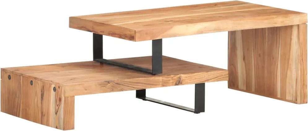 2 pcs conjunto de mesas de centro madeira de acácia maciça