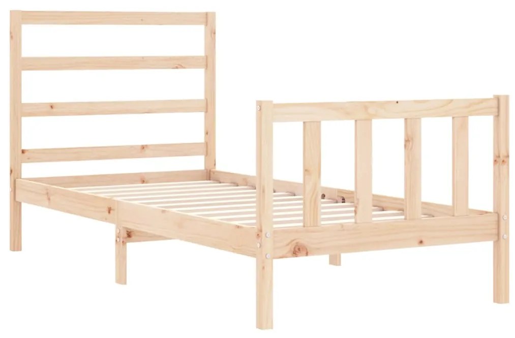 Cama sem colchão 90x190 cm madeira de pinho maciça